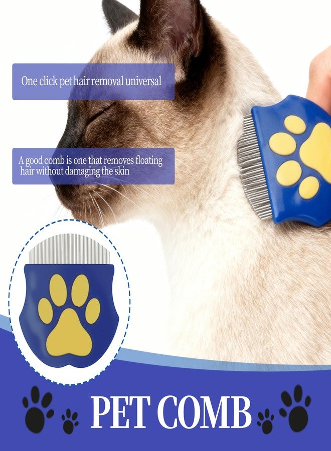 Ryetvok Professional Eye Comb for Cats & Dogs,2.56×2.55 In Blue Arc Stainless Steel Dog Eye Booger Comb,Portable Eye Gunk Removal Grooming Tool for Fur Debris Dirt,Gentle Round-Head Grooming Tool - Image 3